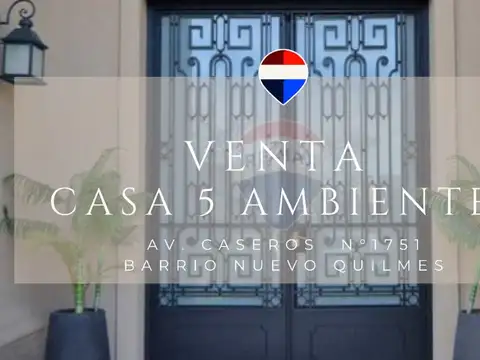 VENTA CASA 5 AMB PISCINA, QUINCHO EN NUEVO QUILMES