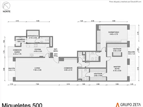 Departamento en Venta en Las Cañitas, USD 555.000