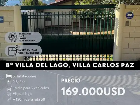 CASA C/ GAS NATURAL, A 150 MTS DE RUTA 38. VILLA DEL LAGO
