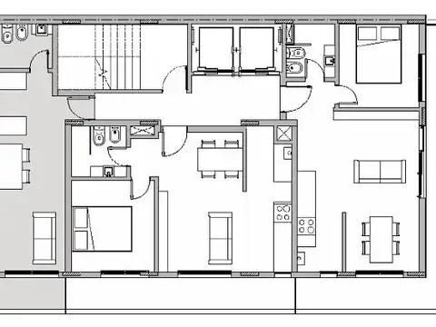 Departamento Monoambiente con 1 baño