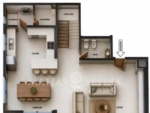 Departamento en Venta de 5 ambientes