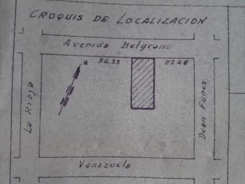 Terreno en Venta en Almagro sobre Av. Belgrano a 2 cuadras de Av. Jujuy.