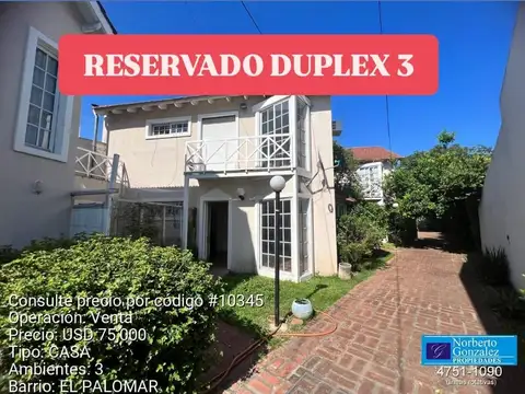 Palomar Duplex 3 Ambientes 2 Baños Cochera Complejo Cerrado