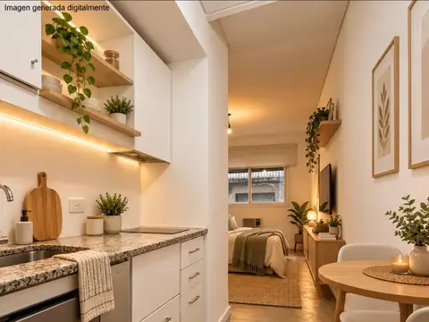 Departamento Monoambiente con 1 baño