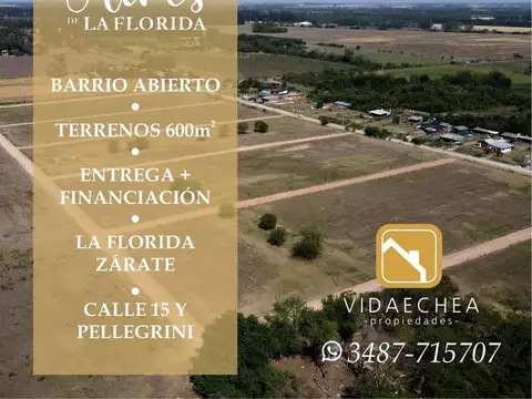 LA FLORIDA BARRIO ABIERTO LOTES 630 METROS