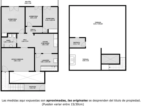 Depto Tipo Casa 4 ambientes con 1 baño