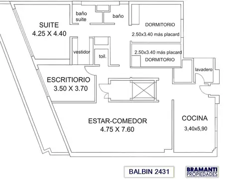 Departamento en Alquiler de 5 ambientes