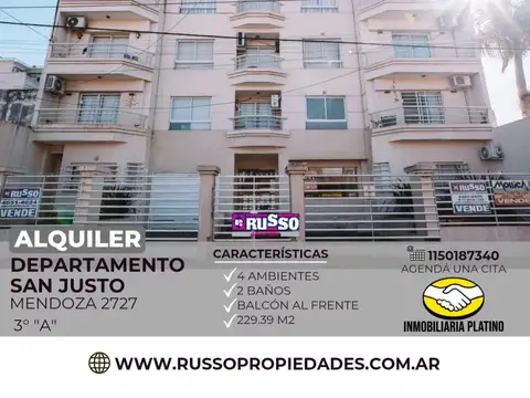 Alquiler Semipiso 4 ambientes San Justo