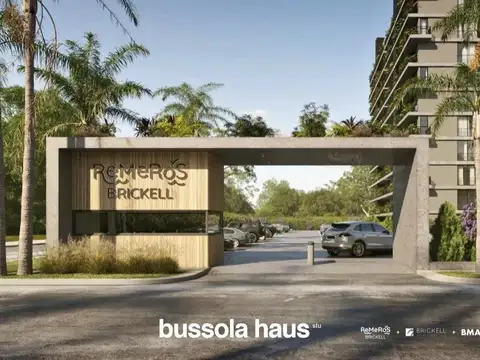 venta departamento de dos ambientes con jardín y parrilla en remeros brickel
