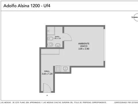 Departamento en Venta de Monoambiente
