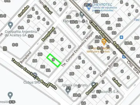 Terreno en Venta 27  mts Fondo