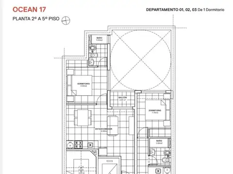Departamento en Venta de 1 dormitorio