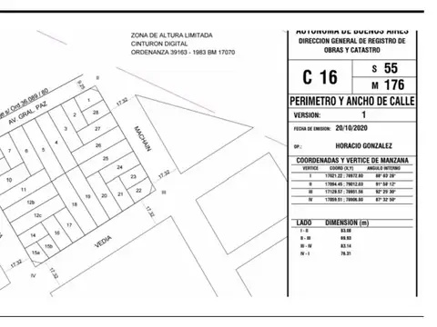 Terreno en Venta en Saavedra, USD 369.000