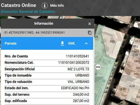 Terreno en Venta 34  mts Fondo