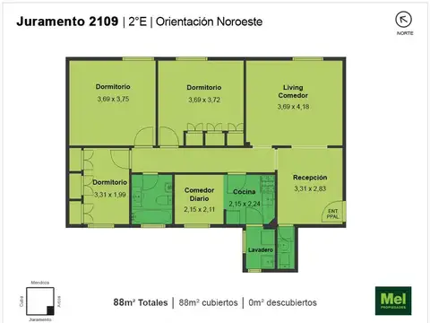 Departamento en Venta de 4 ambientes