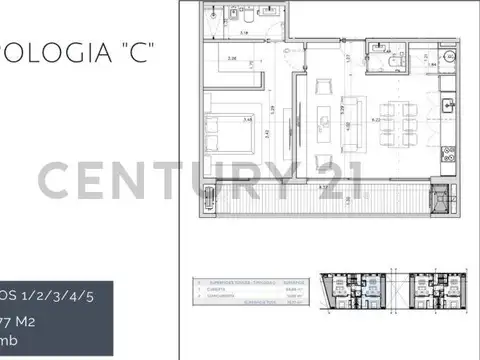 Departamento en Venta de 1 dormitorio