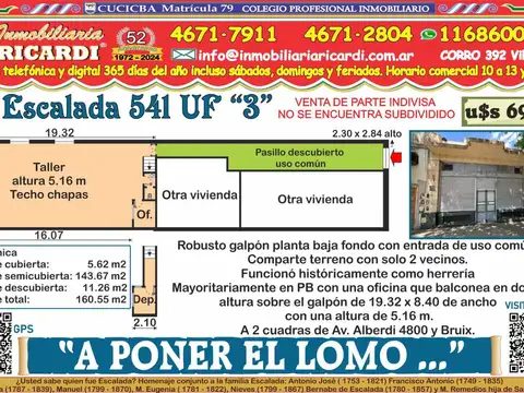 A PONER EL LOMO Galpón PH  contraf 8.40x19.32