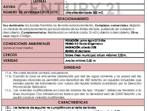 Terreno en Venta 40  mts Fondo