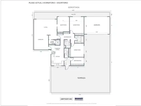 Departamento 4 ambientes con 3 baños