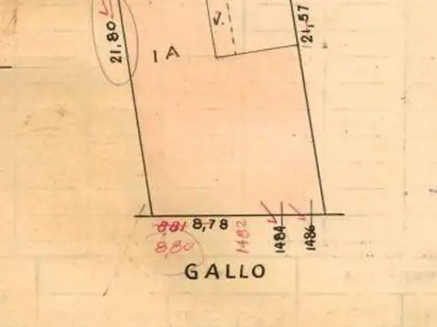 Terreno en Venta 8  mts Frente