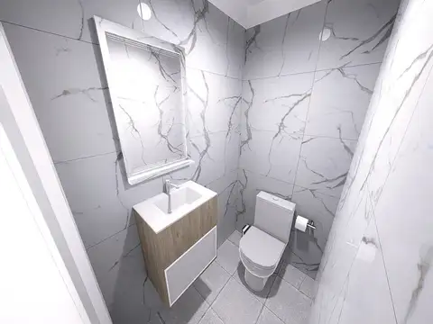 Departamento 2 amb.con dpcia.  3º Piso UF 9 al frente c/balcon aterrazado.