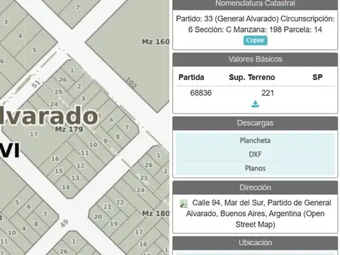 Terreno en Venta en Mar Del Sud, USD 7.000