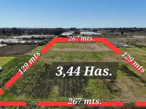 VENTA DE CAMPO DE 3,44 HAS. EN LOS HORNOS, LAPLATA