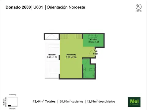 Donado 2600, Piso 6°