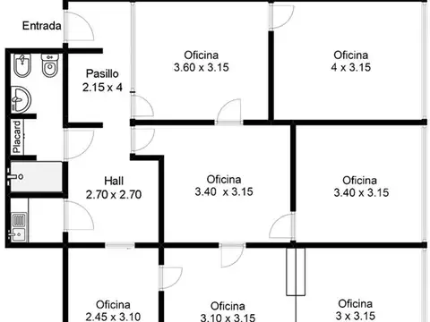 Oficina en Venta en Once, USD 85.000