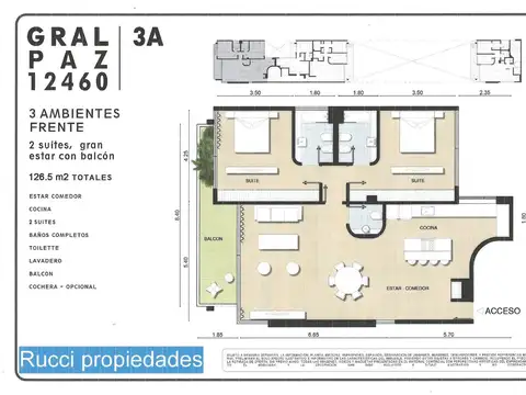 GENERAL PAZ 12460 4 AMB. 1º PISO CON PATIO Y 3º PISO