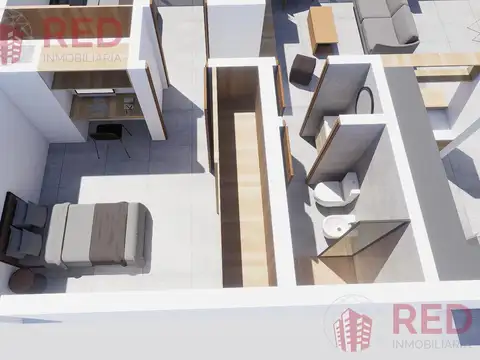 Departamento 3 ambientes con 1 baño