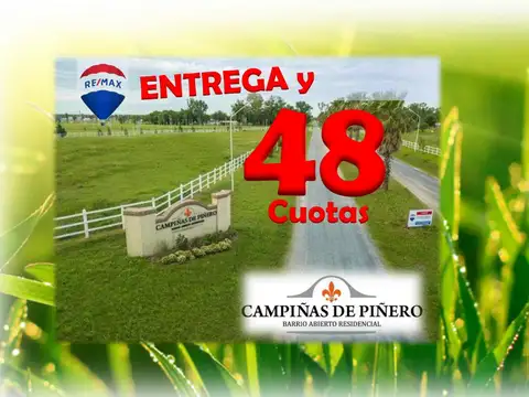 VENTA CAMPIÑAS DE PIÑERO - LOTE DE 356 m2 - ÚNICO!