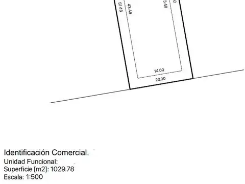 Terreno en Venta 20  mts Frente