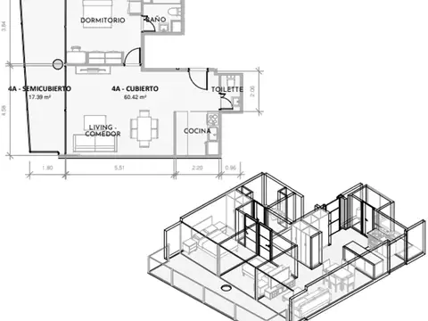 Departamento en Venta al Norte