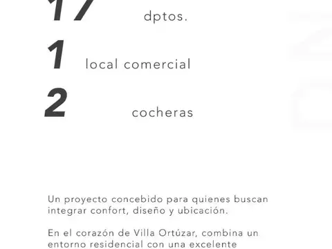 Departamento en Venta en Villa Ortuzar, USD 149.900