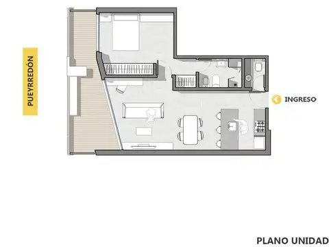 Venta departamento 1 dormitorio Pichincha Rosario