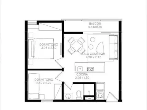 Departamento en Venta en Asuncion, USD 60.684