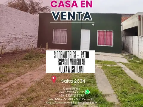Casa en venta c/ cochera en San Pedro