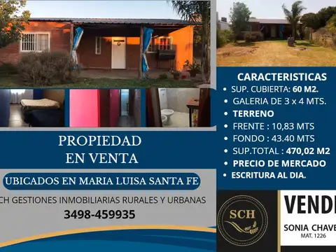 Casa en Venta al Oeste