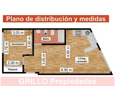 Departamento en Alquiler en Agronomia, $ 650.000