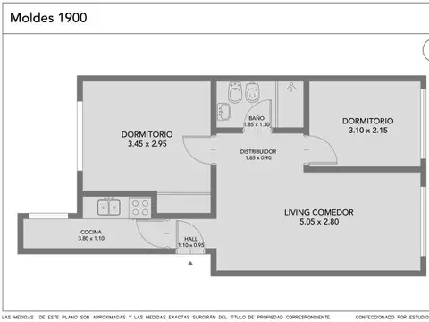 Venta 3 ambientes en Belgrano LUMINOSO, al frente - 3ro por escalera