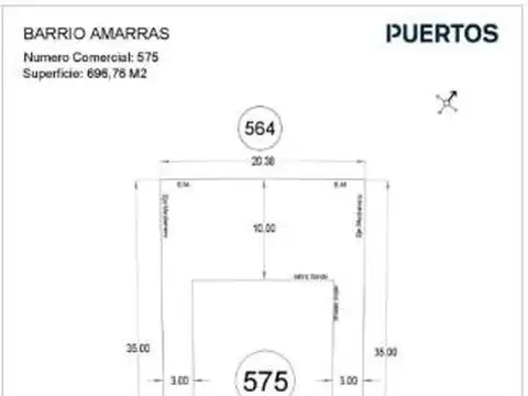 Terreno en Venta de 696,0 m2