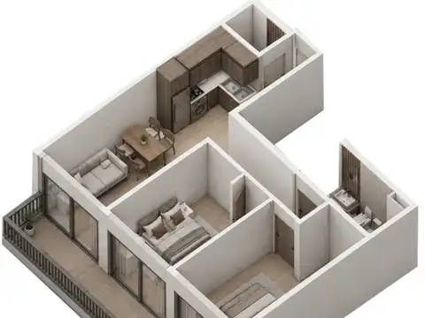 Departamento en Venta con 1 cocheras