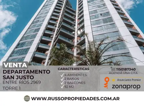 Venta semi piso 4 ambientes San justo