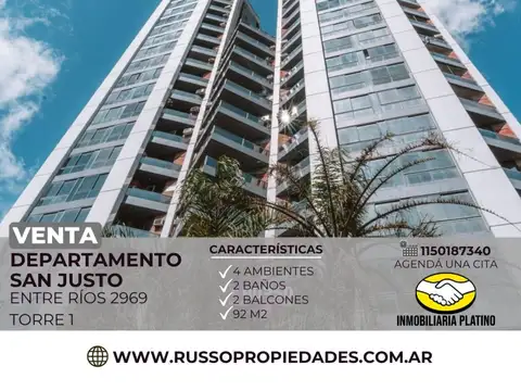 Venta semi piso 4 ambientes San justo