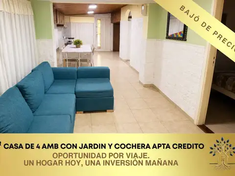 Casa 4 Ambientes con Patio y Cochera en Tropezón ? Apta Crédito