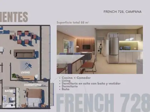 Departamento en Venta de Monoambiente