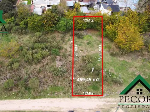 Terreno en Venta 38  mts Fondo