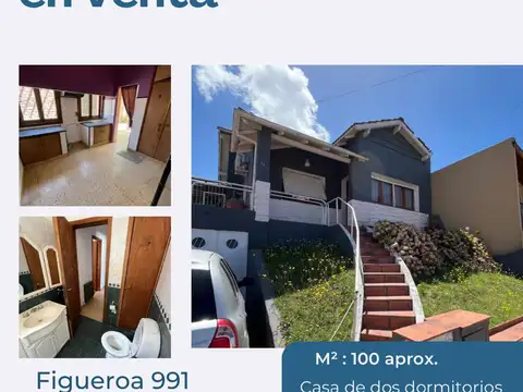 Casa 2 Dormitorios con Cochera – Apta Crédito – Figueroa al 900 – U$S 90.000