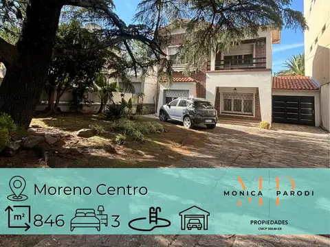Casa en venta en Moreno – 5 ambientes con quincho, pileta y gran lote